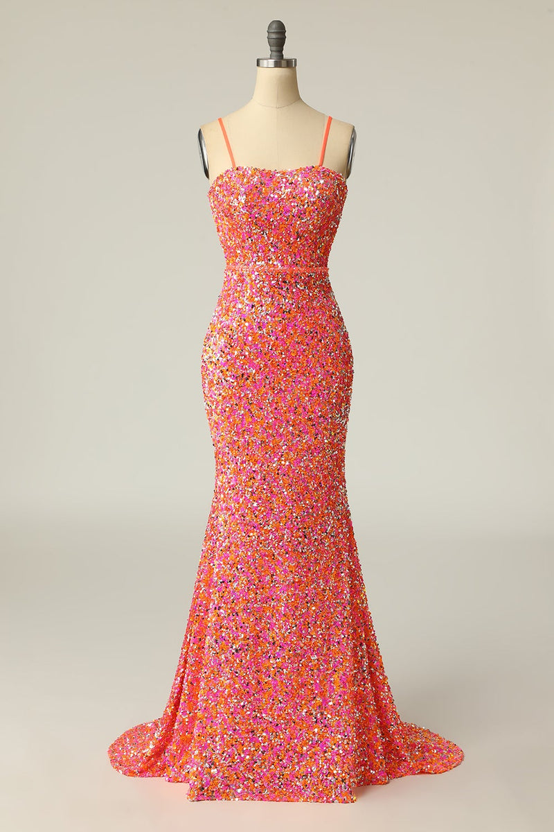 Homrain Women Sequin Prom Dress Coral ...
